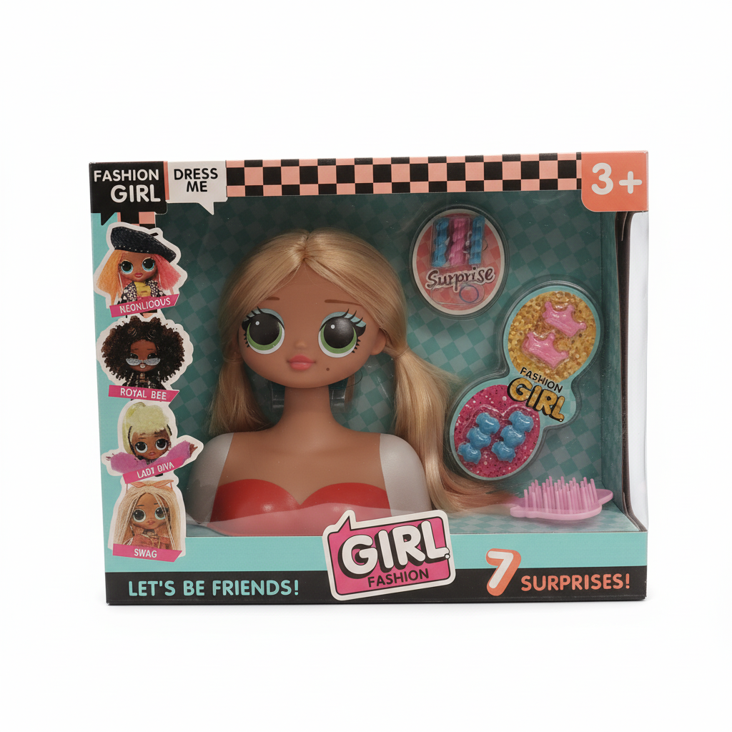 Fashion Girl Dress Me Doll with 7 Surprises