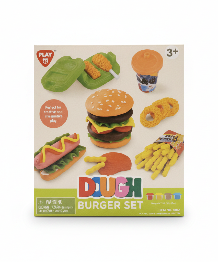 PLAY DOUGH BURGER SET