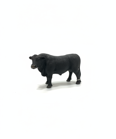 Realistic Black Bull Toy Figure