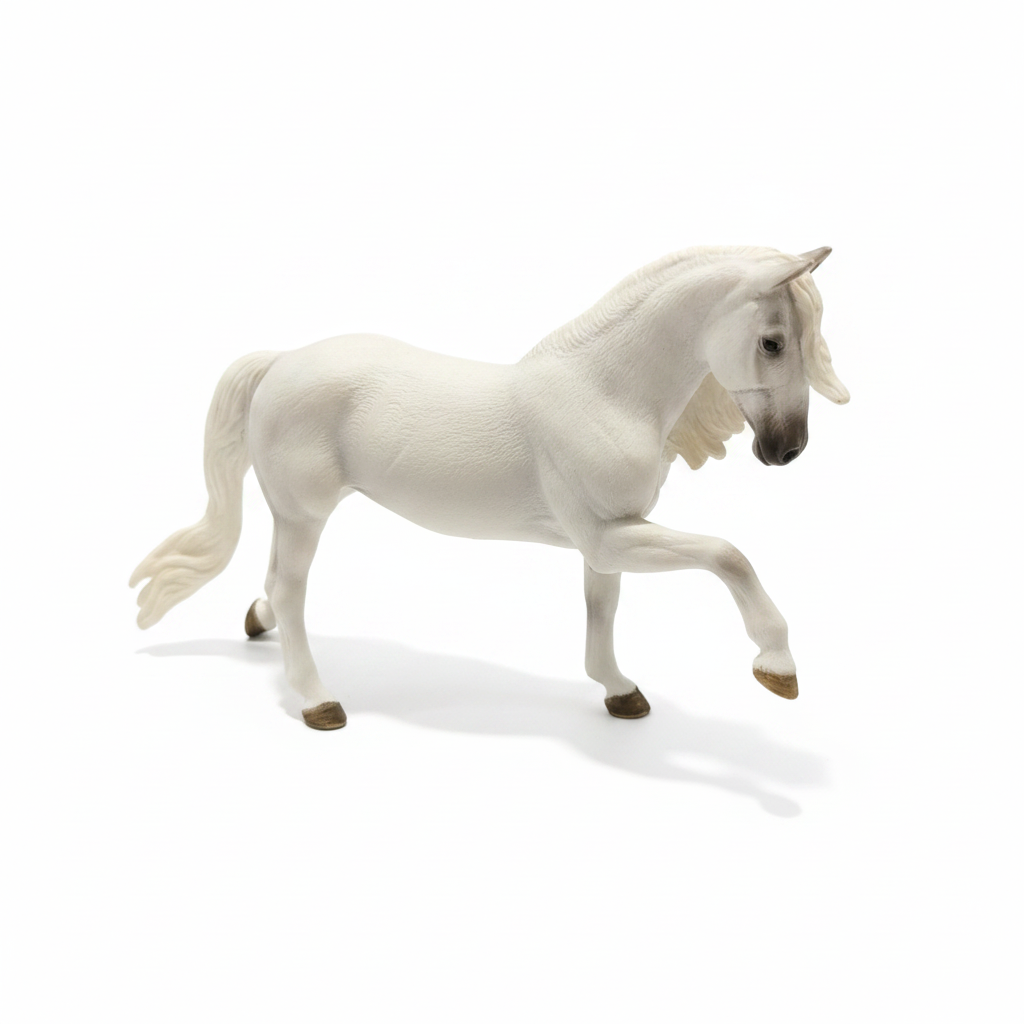Realistic White Horse Figurine