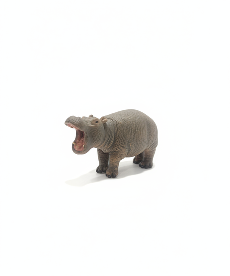 Realistic Miniature Hippopotamus Figurine