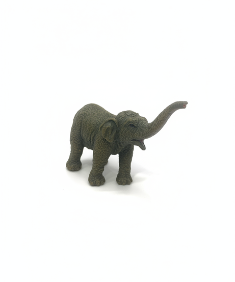 Miniature Realistic Elephant Figurine