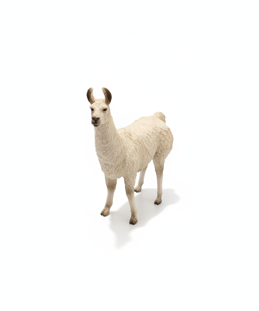 Realistic Llama Figurine Toy