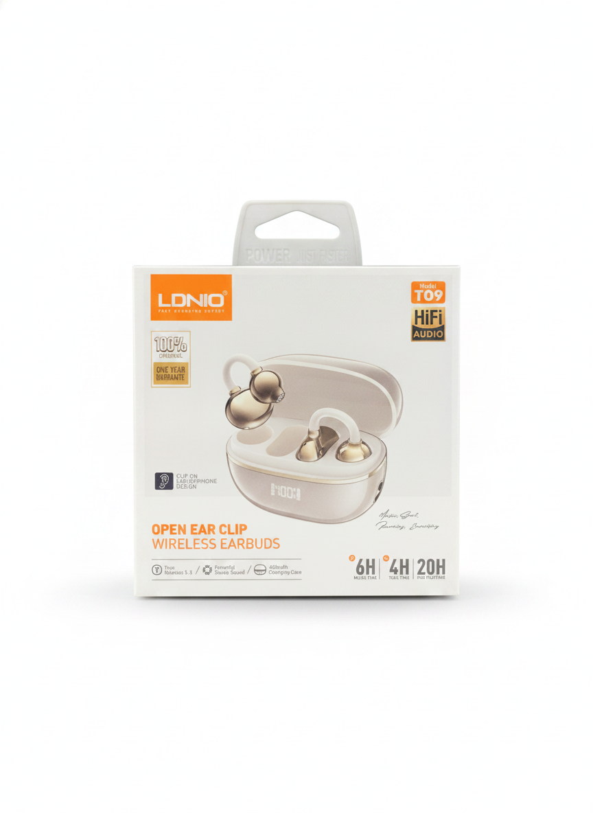 LDNIO Model T09 Open Ear Clip Wireless Earbuds