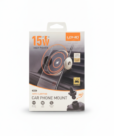 LDNIO 15W High Power Auto-Clamping Car Phone Mount (MA02)
