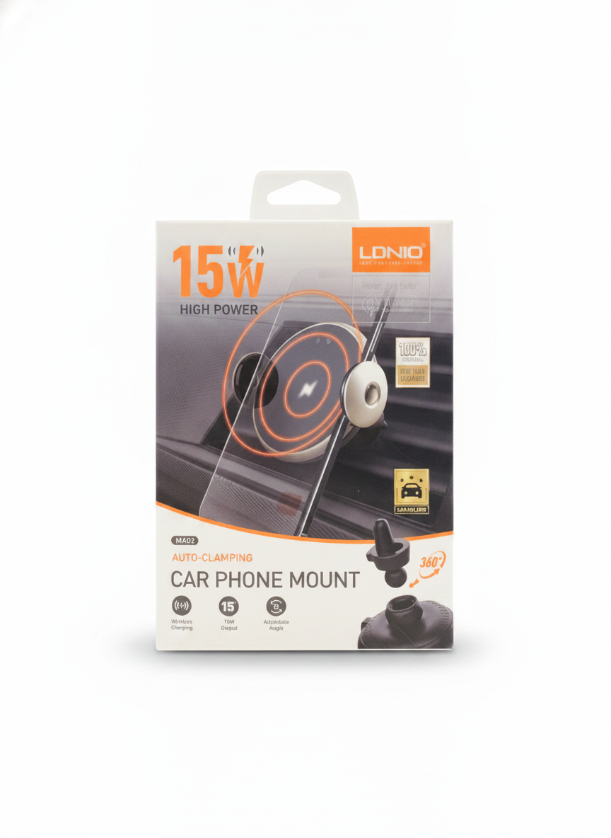 LDNIO 15W High Power Auto-Clamping Car Phone Mount (MA02)