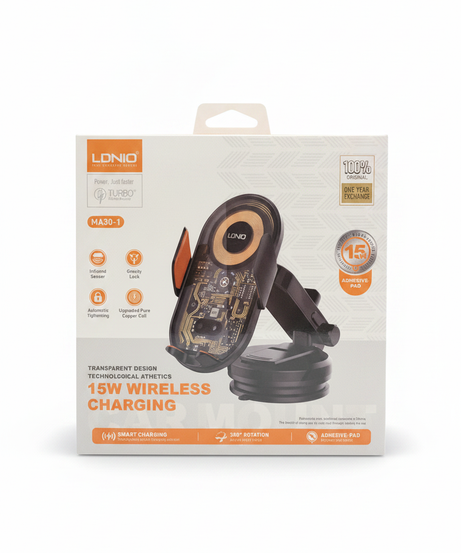LDNIO MA30-1 15W Wireless Charging Car Phone Holder