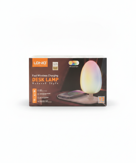 LDNIO Fast Wireless Charging DESK LAMP Natural Style (Model No. Y3)