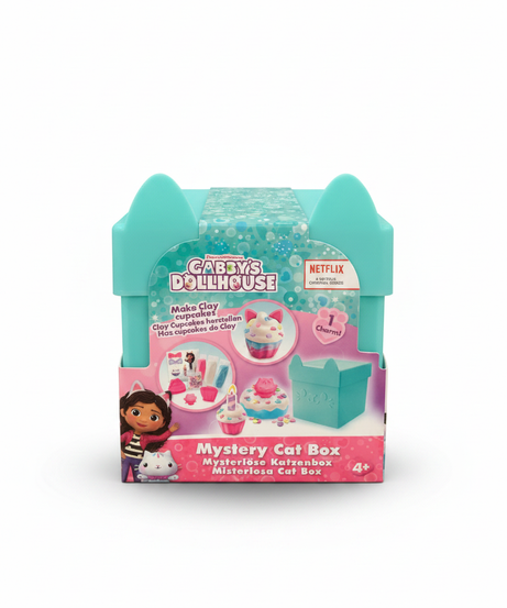 DreamWorks Gabby's Dollhouse Make Clay Cupcakes Mystery Cat Box