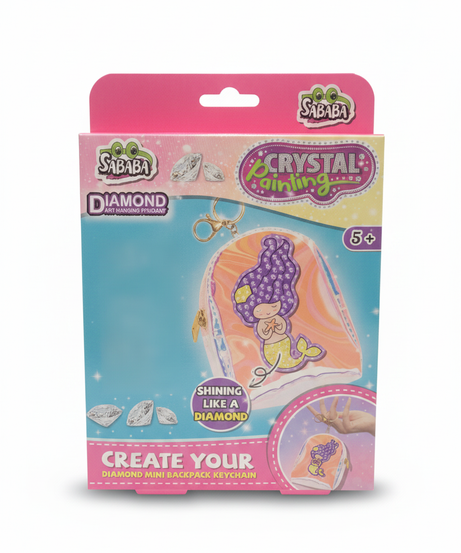 Sababa Crystal Painting Diamond Art Hanging Pendant - Create Your Diamond Mini Backpack Keychain