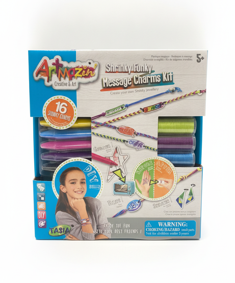 ArtMazin Shrinky Funky Message Charms Kit