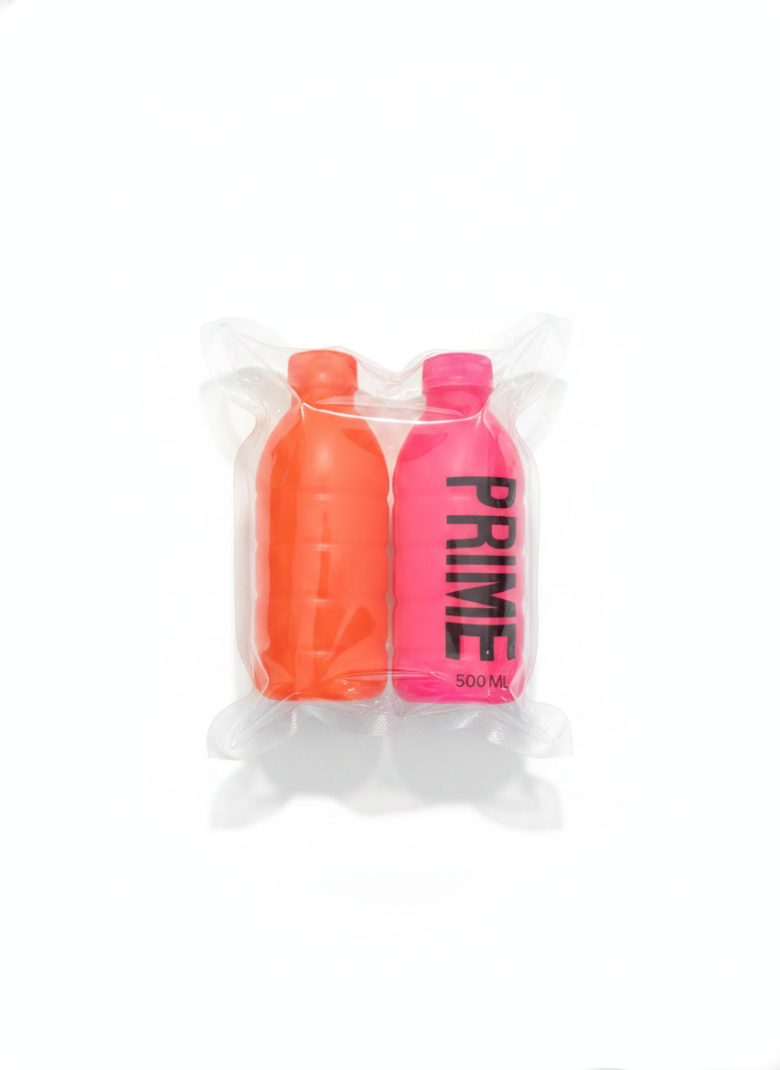 Prime Hydration Bottle squishy Toy Set (Pink & Orange)