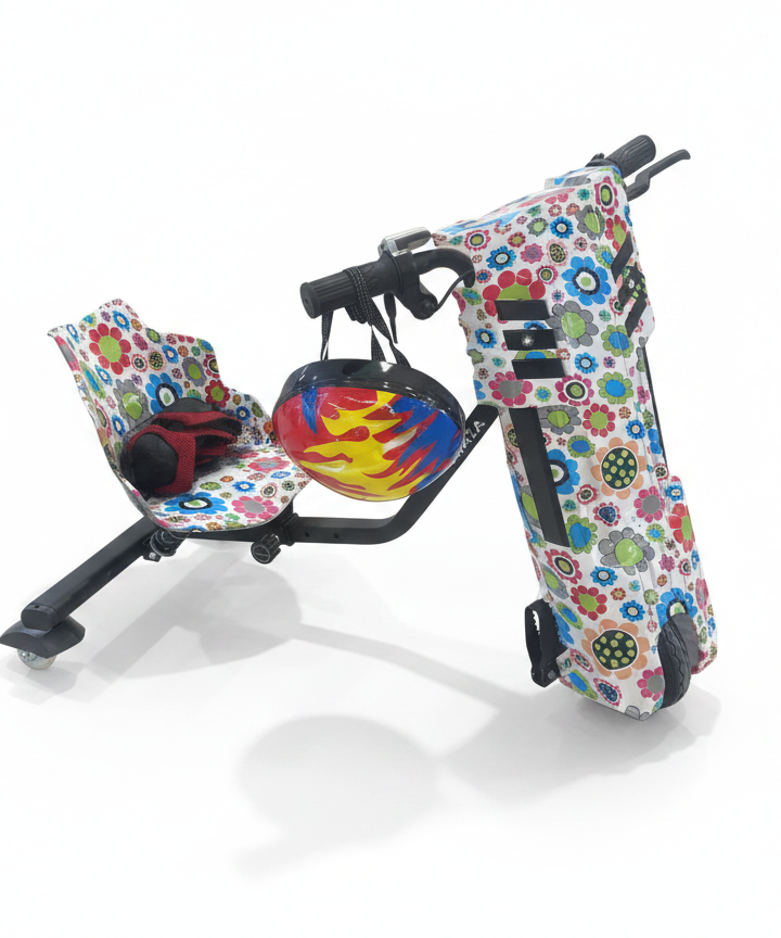 Ride-On Drift Scooter with Safety Gear