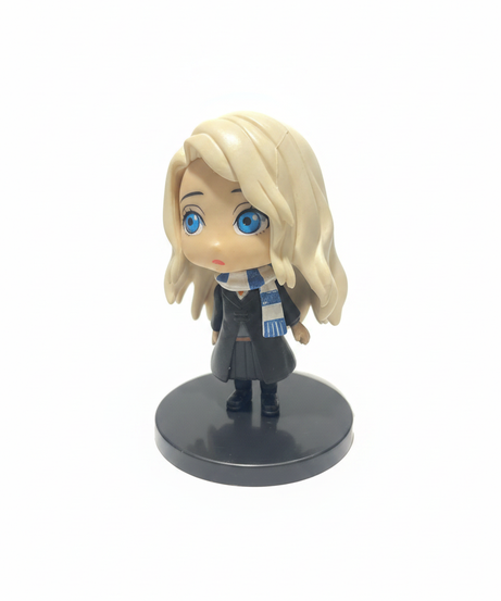 Chibi-Style Blonde Hair Collectible Figure with Blue Scarf