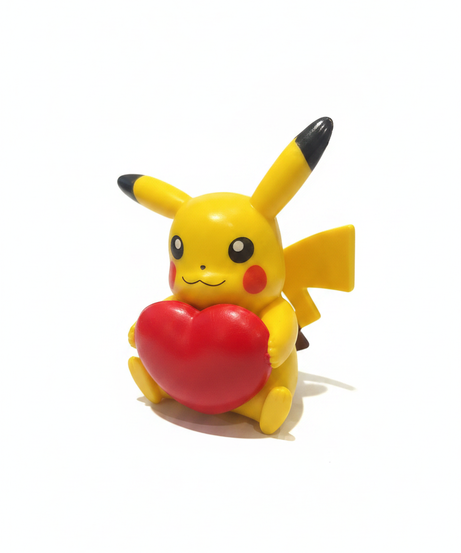 Pikachu with Red Heart Figure