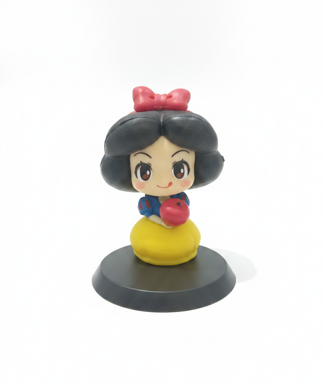 Snow White Chibi-Style Mini Figurine with Apple