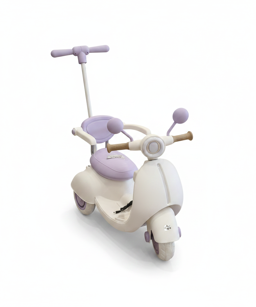 Electric Ride-On Scooter with Parent Push Handle (MX-988)