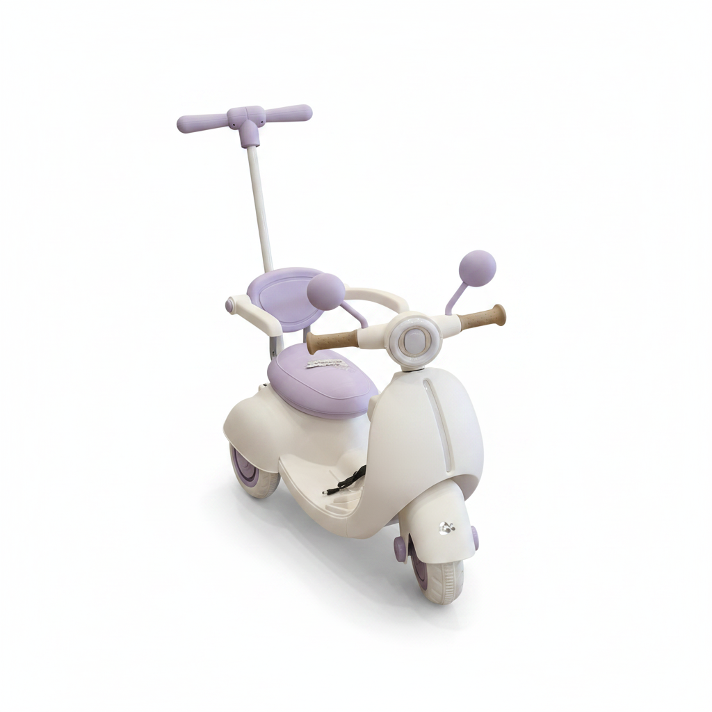 Electric Ride-On Scooter with Parent Push Handle (MX-988)