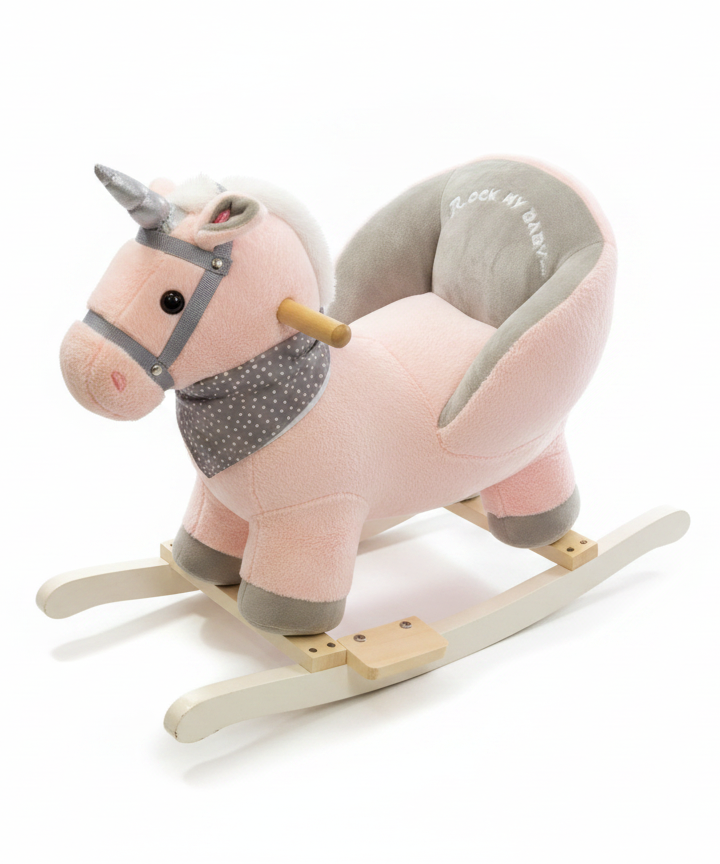 ROCK MY BABY Pink Unicorn Rocker