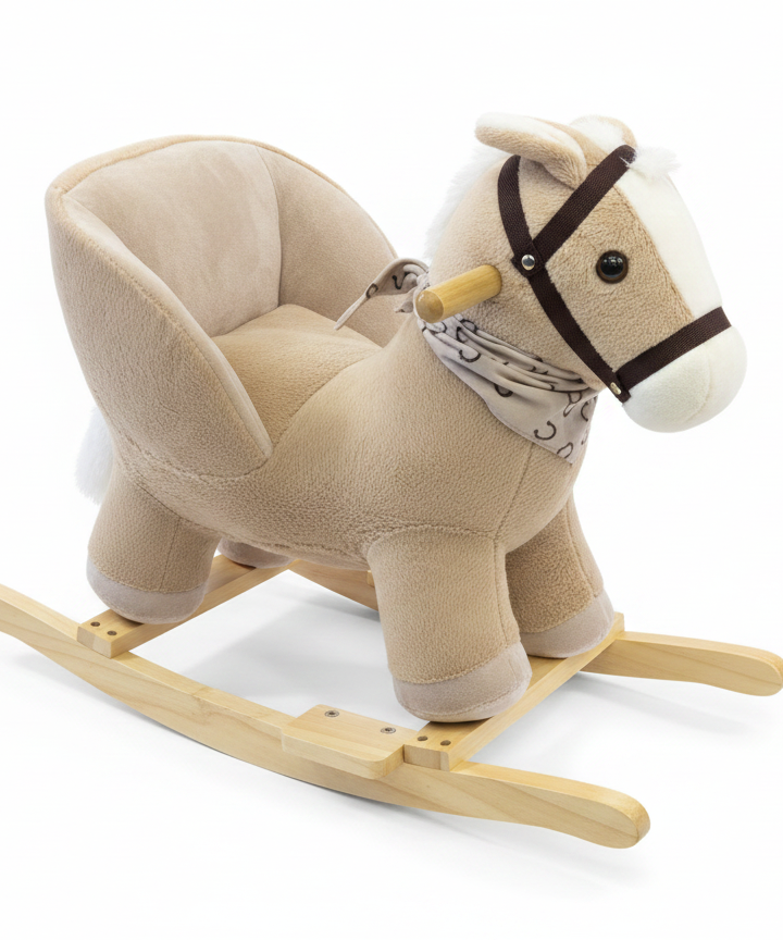 Plush Rocking Horse with Safety Seat