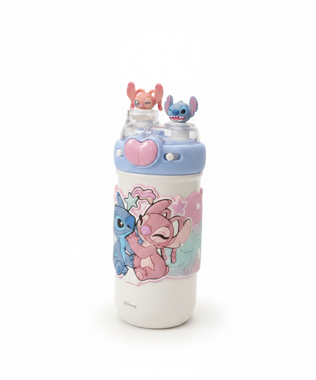 Disney Stitch & Angel Dual-Straw Water Bottle