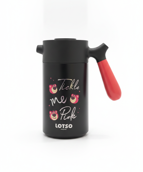 Disney Pixar Lotso 'Tickle Me Pink' Black & Red Handled Bottle