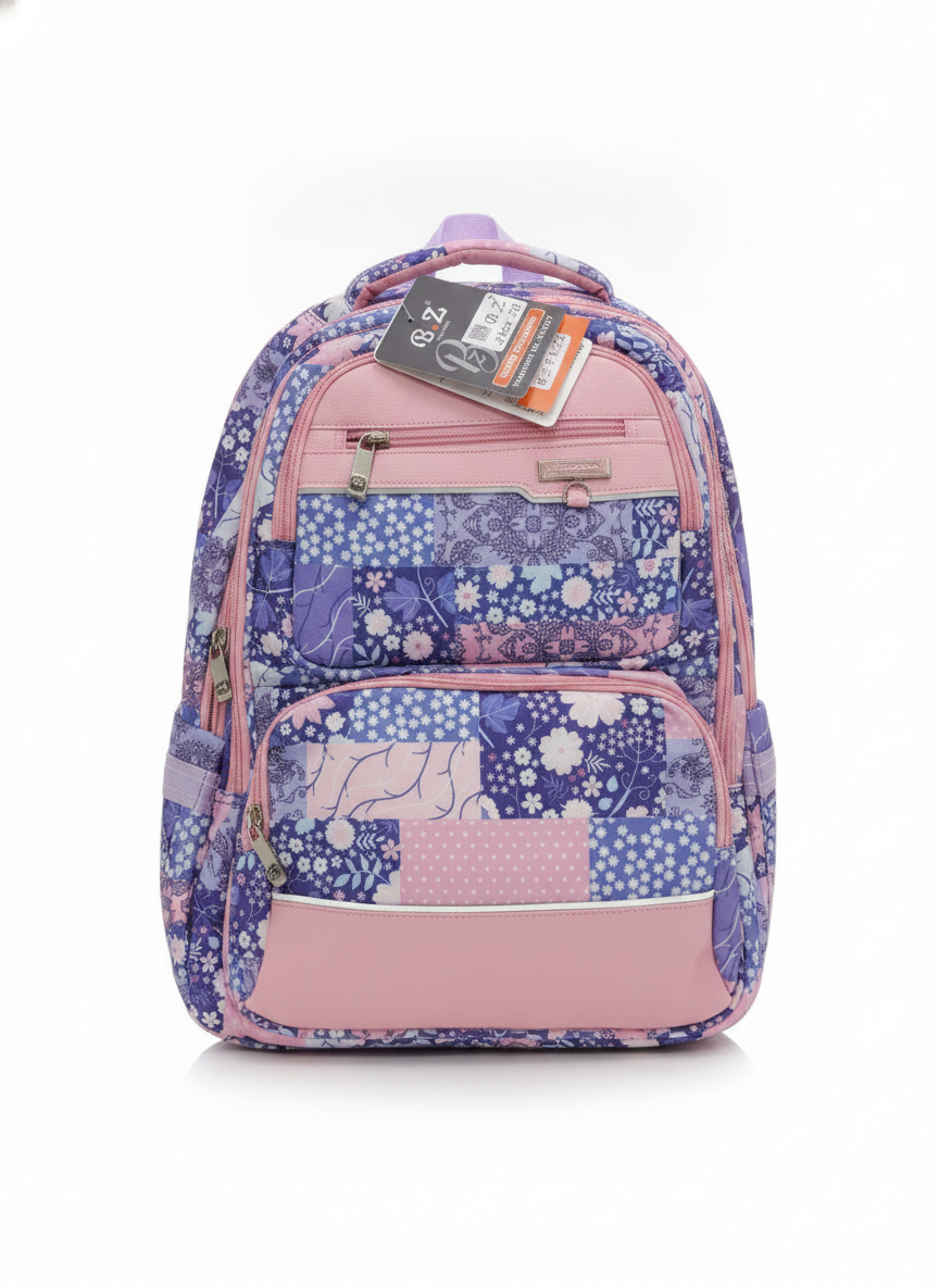 B.Z Floral Patchwork School Backpack T5272