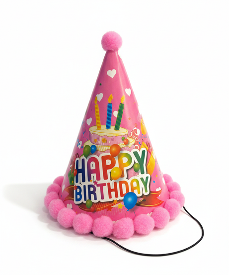 Happy Birthday Party Hat (Pink)