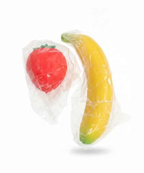 Fruit-Shaped Squishy Fidget Toys (Strawberry & Banana)