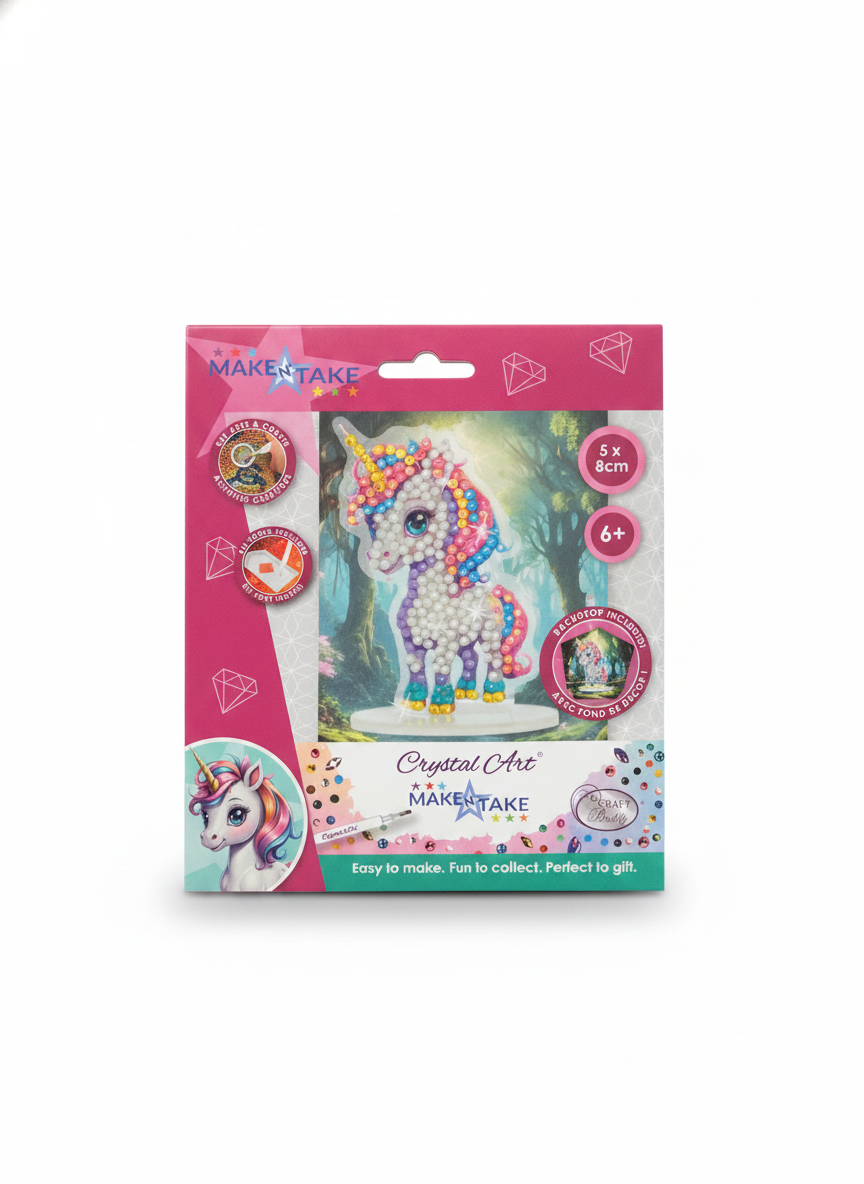 MAKE'N'TAKE Crystal Art Unicorn Kit
