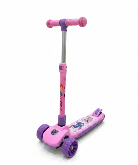 Pink 3-Wheel Scooter with Stitch Design