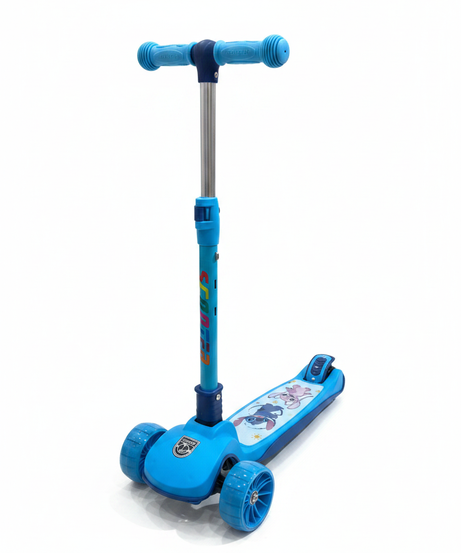 Children's Blue 3-Wheel Scooter with Character Graphics