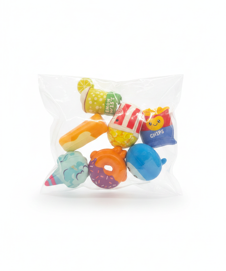 Assorted Mini Squishy Food & Character Toys Pack