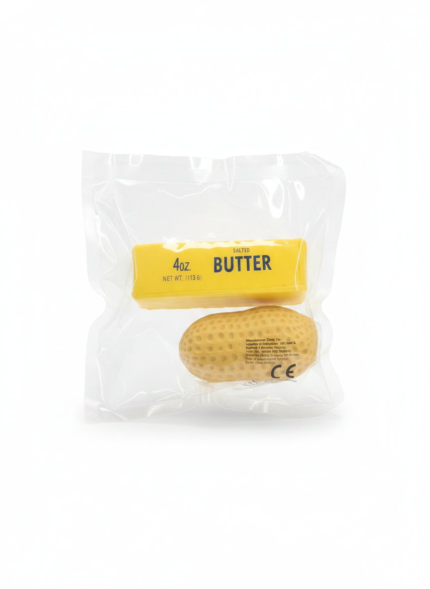 Food-Themed Butter & Peanut Squeeze Toy Set