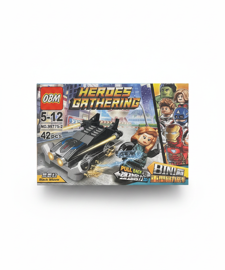 OBM Heroes Gathering Black Widow Pull-Back Building Blocks Set (No. 99775-2)