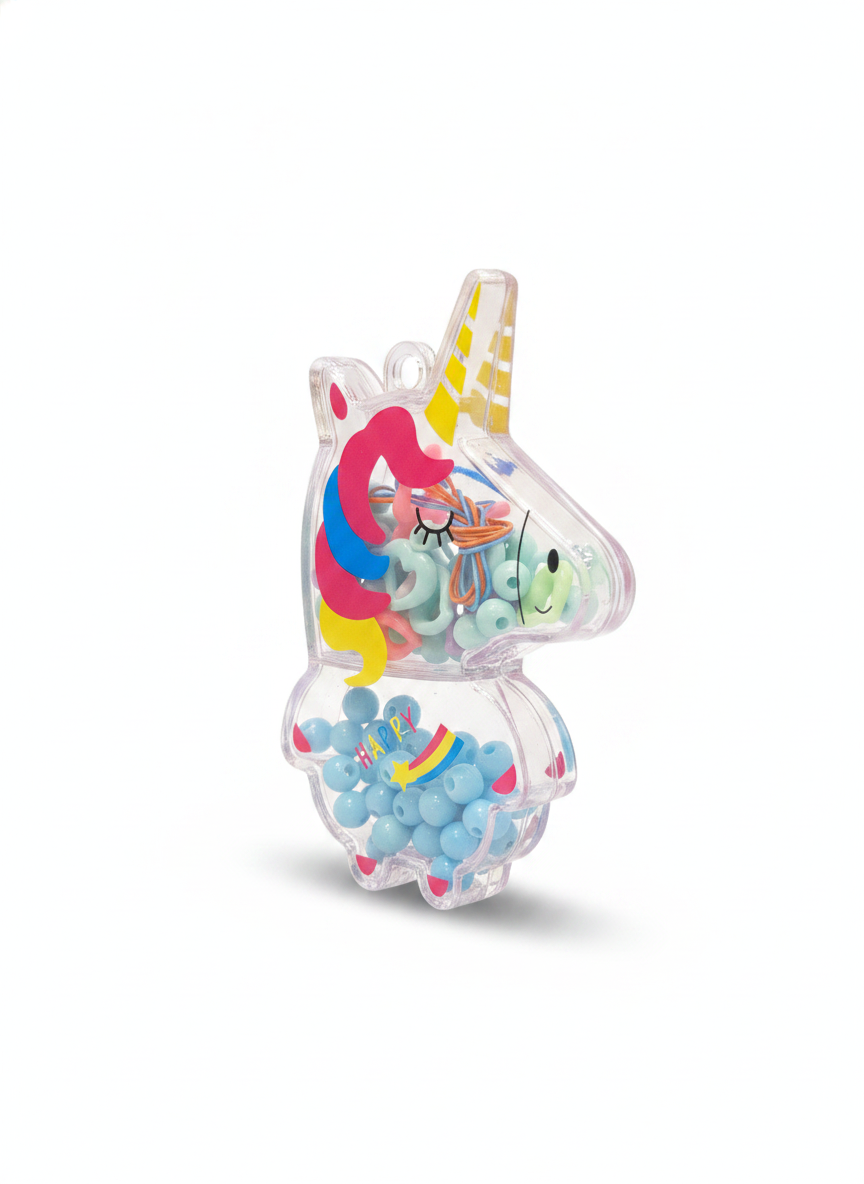 Happy Unicorn Shaker Keychain