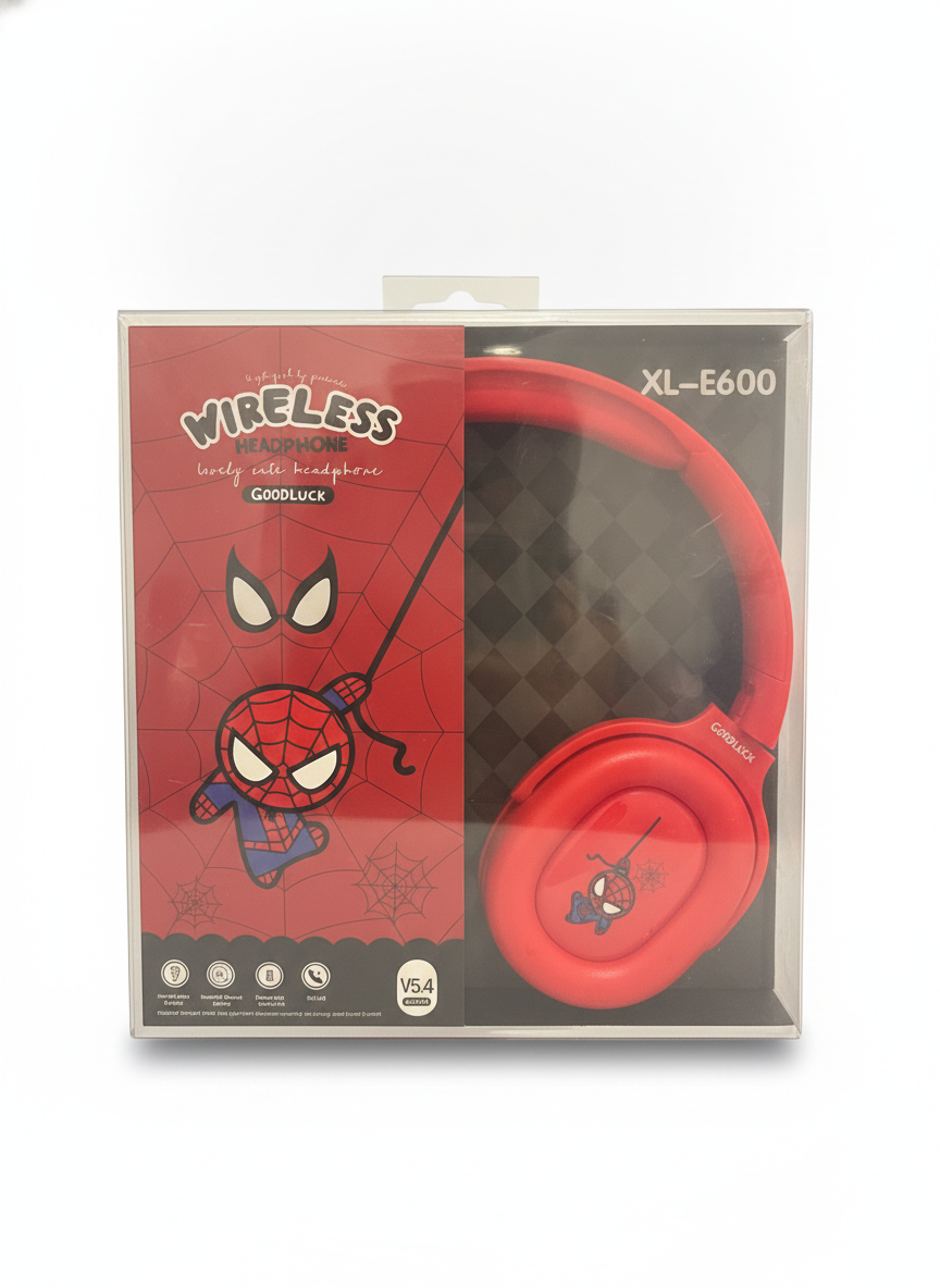GoodLuck XL-E600 Wireless Lovely Cute Spiderman Headphone