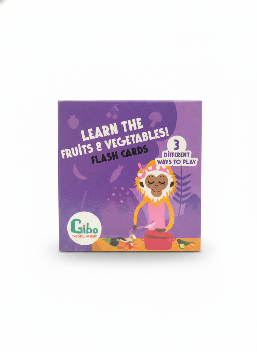 Gibo Learn the Fruits & Vegetables Flash Cards