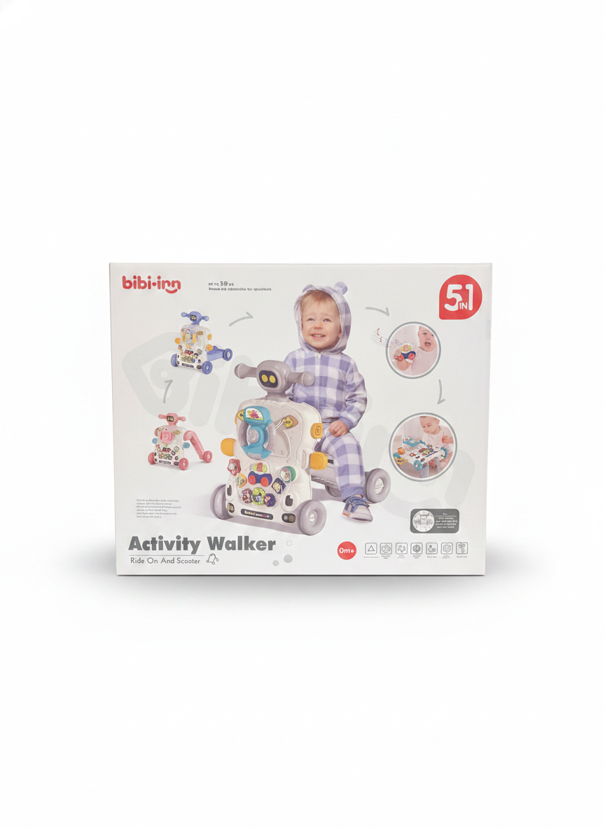 Bibi-inn 5-in-1 Activity Walker Ride On and Scooter