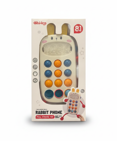 BIBI-INN Rabbit Phone Pull String Toy