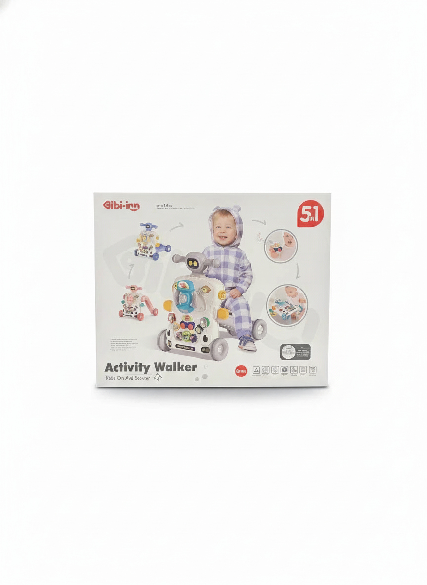 Gibi-inn 5-in-1 Activity Walker Ride On And Scooter