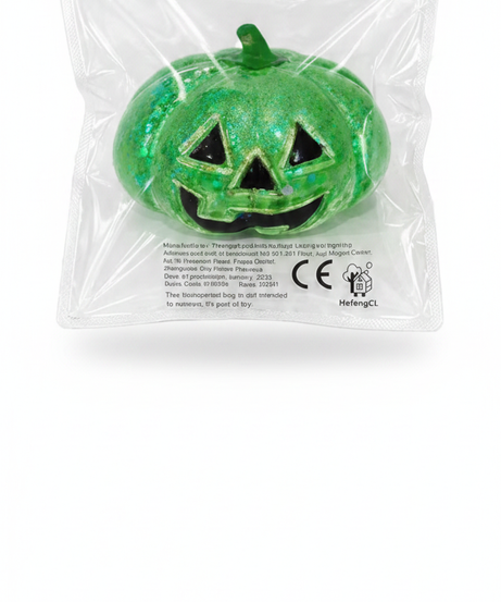 Hefengcl - Halloween Pumpkin Squeeze Toy - Glittery Pumpkin-Shaped Sensory And Interactive Toy