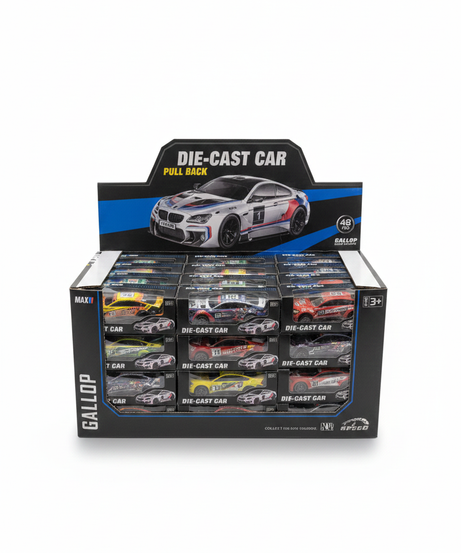 Gallop New Coupe Die-Cast Pull Back Car Collection (48 PCS)