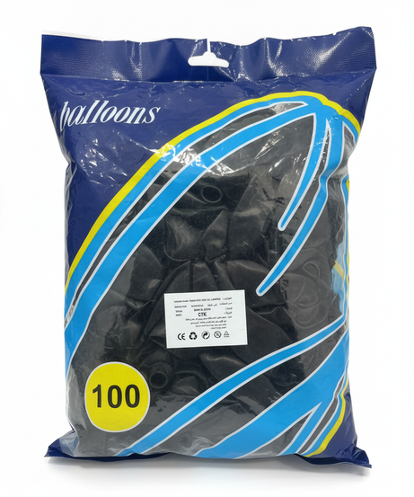 OTK 100-Count Black Balloons