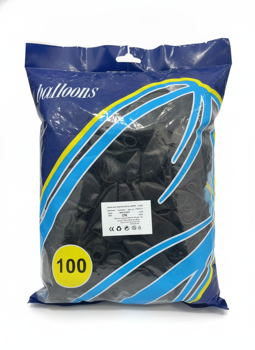 OTK 100-Count Black Balloons