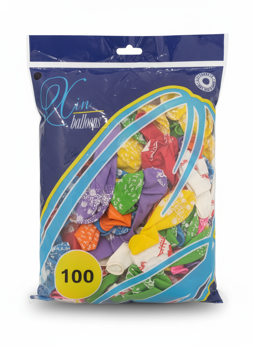 Xin Balloons 100 Count Assorted Colors