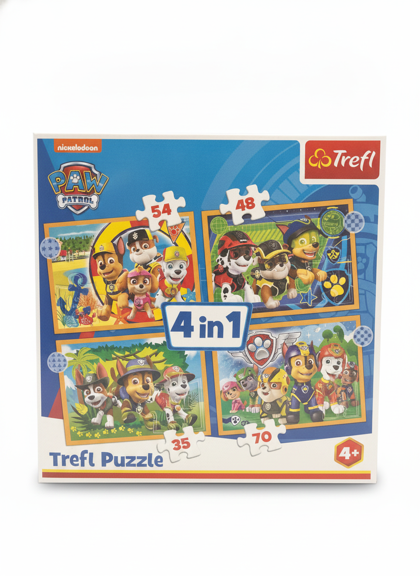 Nickelodeon PAW PATROL 4 in 1 Trefl Puzzle
