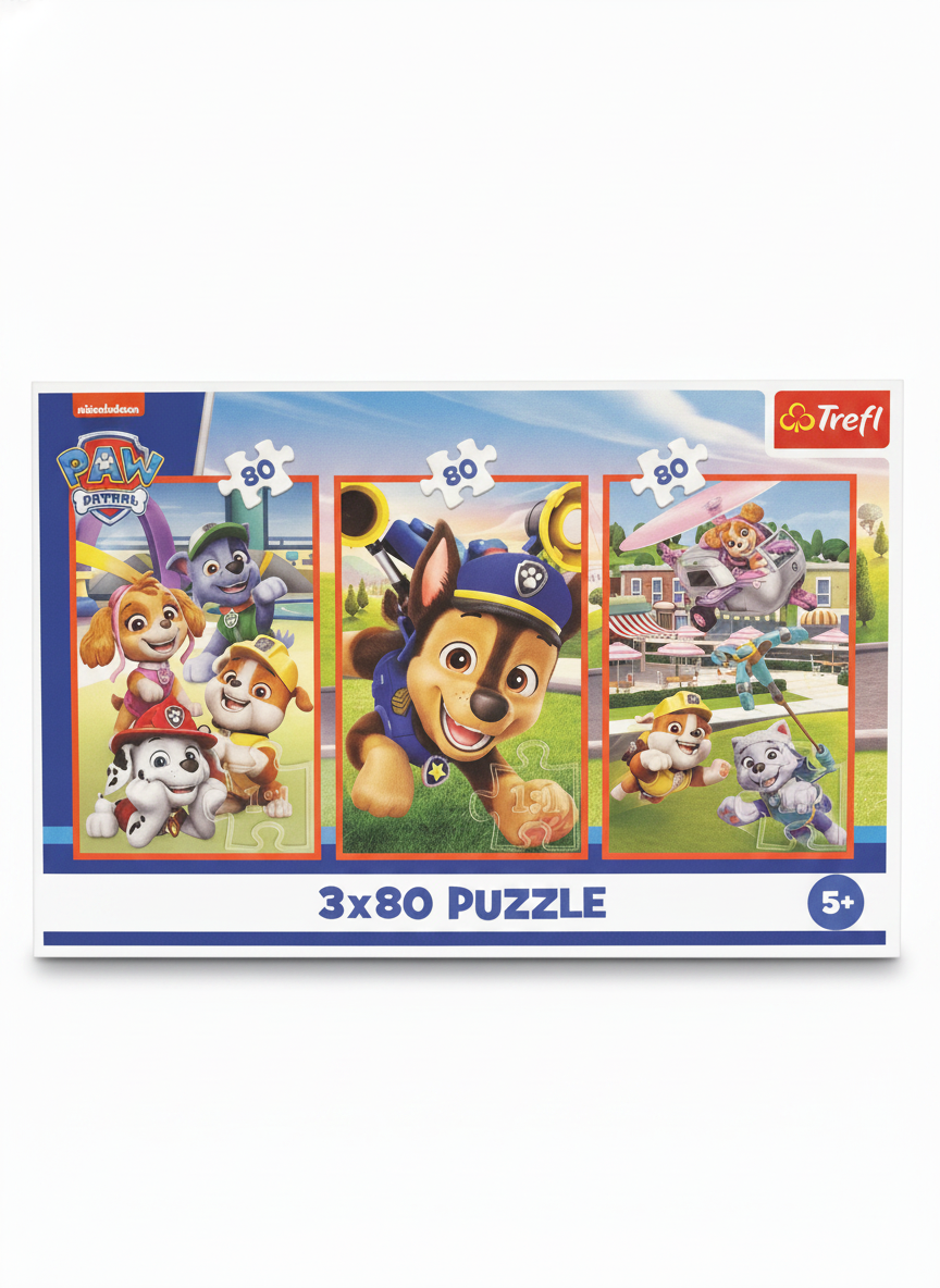 Trefl Paw Patrol 3x80 Puzzle Set