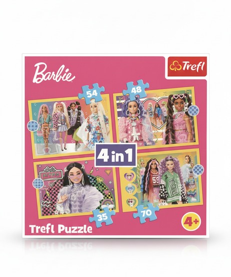 Barbie Trefl 4 in 1 Puzzle Set