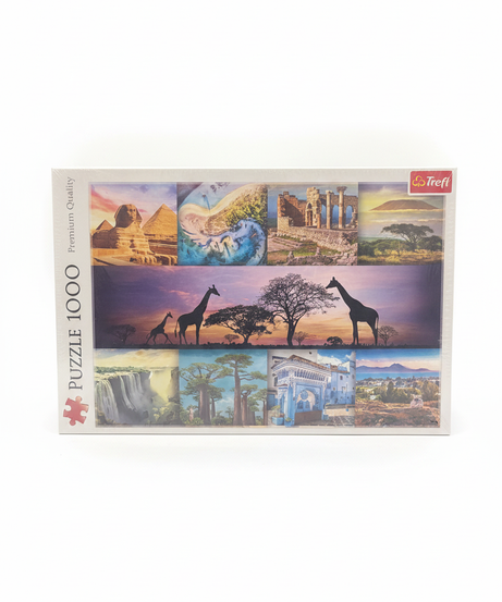 Trefl 1000 Piece Premium Quality World Wonders & Wildlife Collage Puzzle